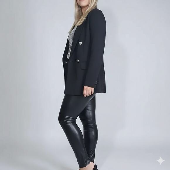 Joie Black High-Waisted Faux Leather Leggings - Picture 3 of 9